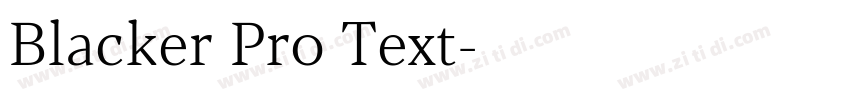 Blacker Pro Text字体转换